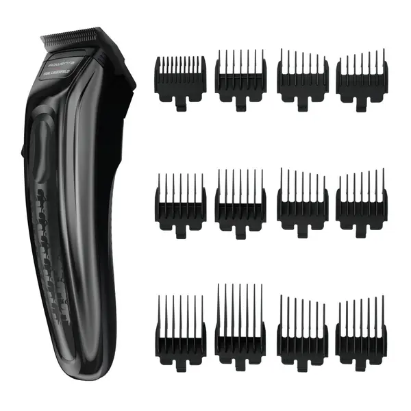 Aparat de tuns Rowenta x Karl Lagerfeld Barber Experience TN155LE0 6500 rpm autonomie 150 min 6 piepteni ficsi 6 piepteni fade lame inox indicat