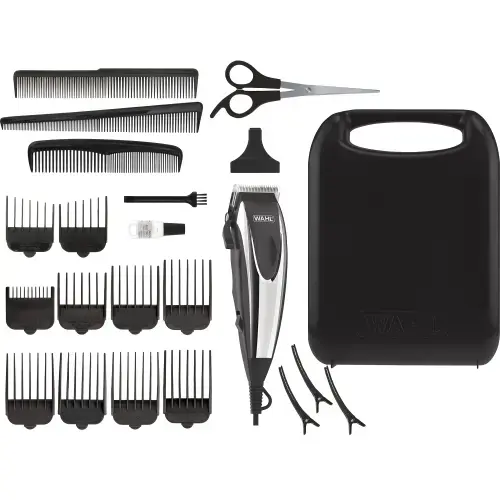 Aparat de tuns Wahl Pro 09243-2616, alimentare la retea, 1,25 mm, 8 piepteni de ghidare, 8 trepte de taiere, Negru