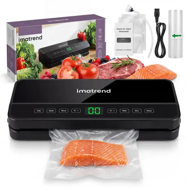 Aparat de Vidat IMA Trend – 120W, 65kpa, 30cm, Furtun caserole, Cutter, Pungi si Rola Incluse