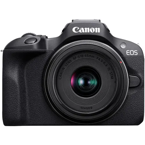 Aparat foto Canon - EOS R100, RF-S 18-45mm, f/4.5-6.3 IS STM, negru