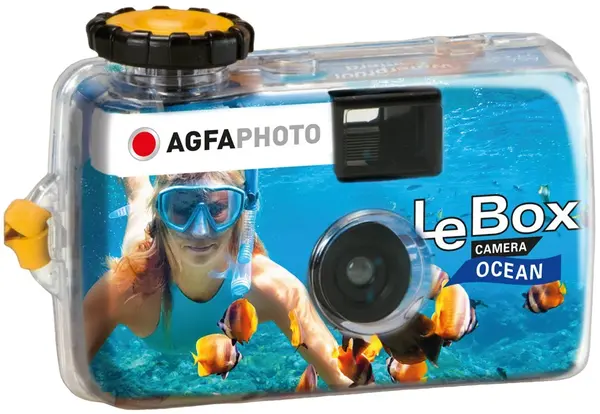 Aparat foto compact AgfaPhoto - LeBox Ocean, Waterproof Camera, Blue