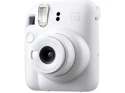 Aparat Foto Compact Instant Fujifilm Instax Mini 12 + Instax Mini Glossy (Alb)