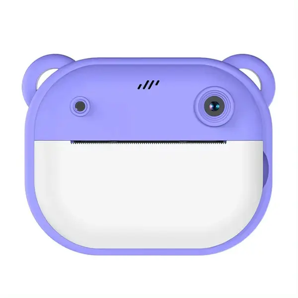 Aparat foto digital cu imprimare termica pentru copii, focalizare automata, display color de 2,4 inch 1080P Full HD