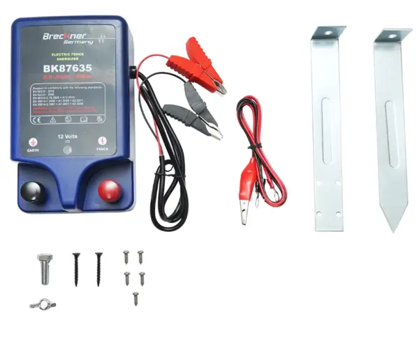 Aparat Generator impulsuri 12V 2 Joule 20 km cu impamantare pentru gard electric