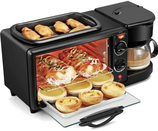 Aparat Multifunctional 3 In 1 Mic Dejun Cuptor Gratar Filtru Cafea