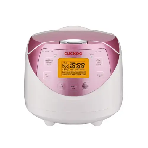 Aparat pentru gatit orez CUCKOO, 580 W (Alb/Roz)