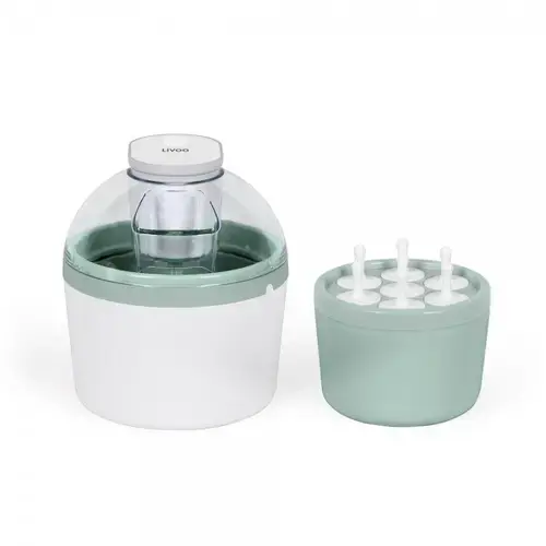 Aparat pentru preparat inghetata Livoo DOM461, Capacitate 1 L, 12 W (Alb/Verde)