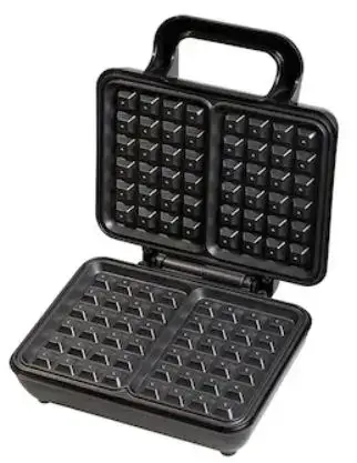 Aparat preparare waffle Lafe GFH-001, 1000 W, Placi antiaderente, Indicator luminos (Negru/Argintiu)