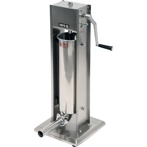 Aparat Umplut Carnati Vertical Profesional YATO YG-03370, Mecanic, Inox Integral, 7 Kg + 4 Palnii