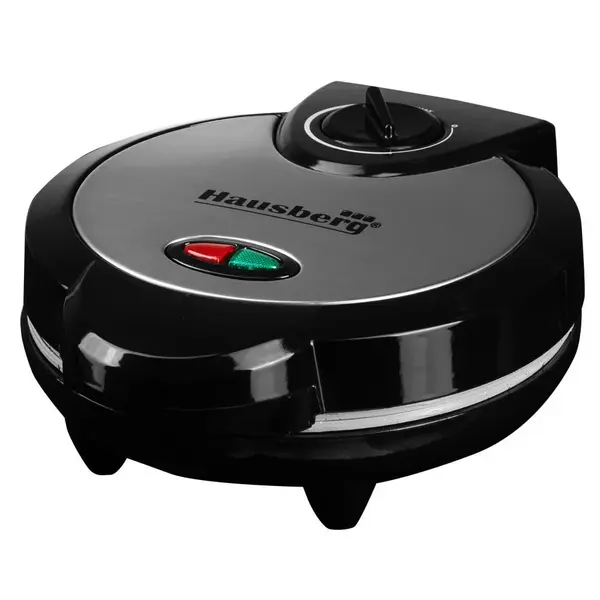 Aparat waffe Hausberg HB-3562, 1300 W, 4 compartimente, termostat, carcasa din Inox