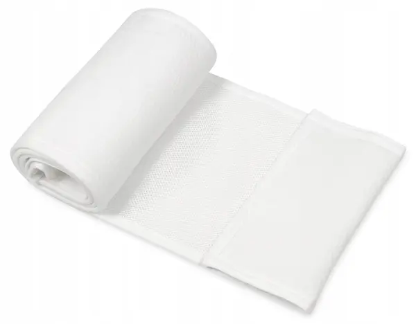 Apărătoare pentru pătuț Baby Matex - Bump Air Muslin, 180 x 30 cm, alb