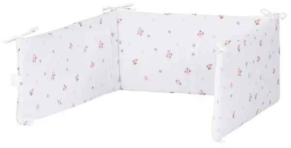 Apărătoare pentru pătuț Chipolino - 30 x 180 cm, Trandafiri