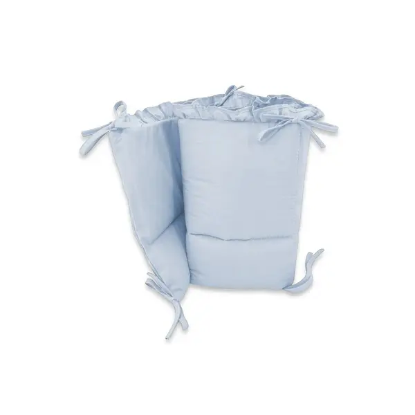 Aparatoare pentru patut MimiNu din bumbac cu volanase 180x30 cm Colectia Royal Blue