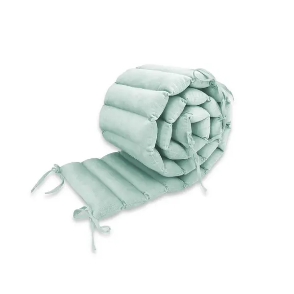 Aparatoare pentru patut, MimiNu, Tip panou, Pentru patut, Lungime 180 cm, Din catifea, Cold Mint
