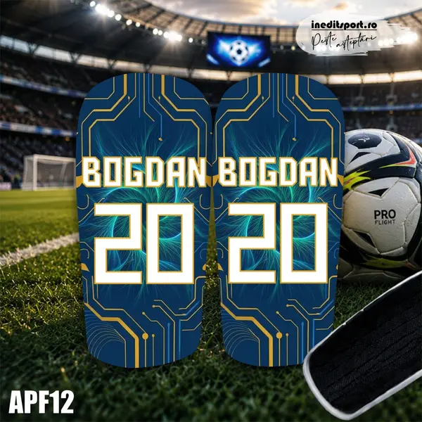 Aparatori de fotbal personalizate cu nume si numar - APF12 L (19x12cm)
