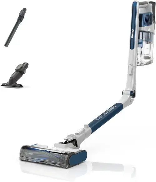 Apirator vertical Shark IZ380EU PowerPro, Autonomie 50 minute, Recipient 0.7 l, Tehnologie FloorDetect (Albastru/Alb)