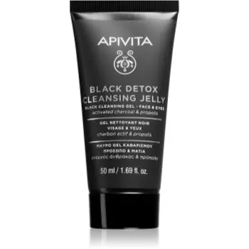 Apivita Cleansing Black Detox Cleansing Gel gel de curățare cu carbune activ pentru față și ochi