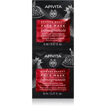 Apivita Express Beauty Pomegranate Mască facială pentru revitalizare și iluminare