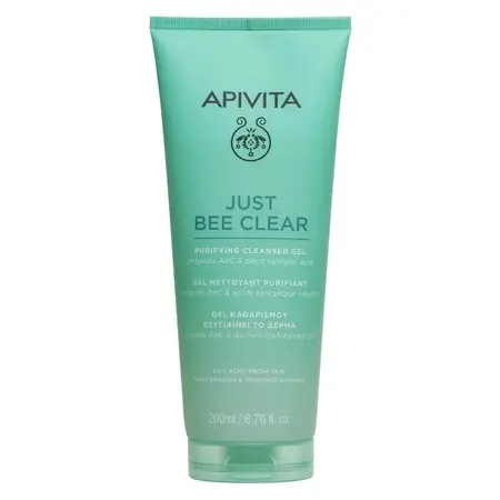 Apivita Just Bee Clear Gel de Curatare pentru Ten Gras si Acneic, 200ml