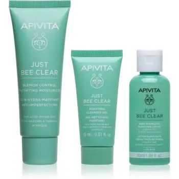 Apivita Just Bee Clear Routine Mini Set set impotriva acneei