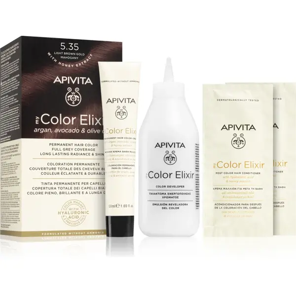 Apivita My Color Elixir culoare par fără amoniac culoare 5.35 Light Brown Gold Mahogany 1 buc