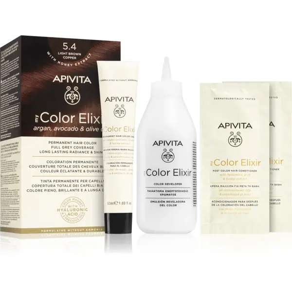 Apivita My Color Elixir culoare par fără amoniac culoare 5.4 Light Brown Copper 1 buc