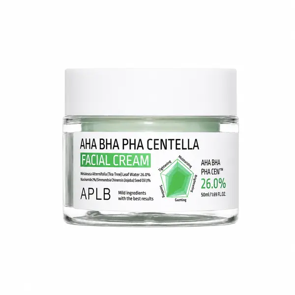 APLB - AHA BHA PHA Centella Facial Cream, 55ml