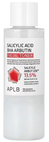 APLB Toner facial Salicylic Acid BHA Arbutin, 160 ml
