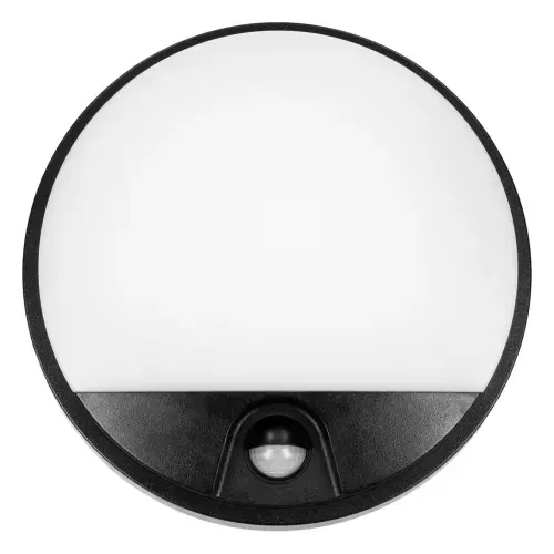Aplica de gradina ADVITI Agat AD-OP-6112BLPMR4, 15W, LED SMD, senzor de miscare si crepuscular, detectie 140°, 1100lm, IP54, 4000K, Negru/Alb
