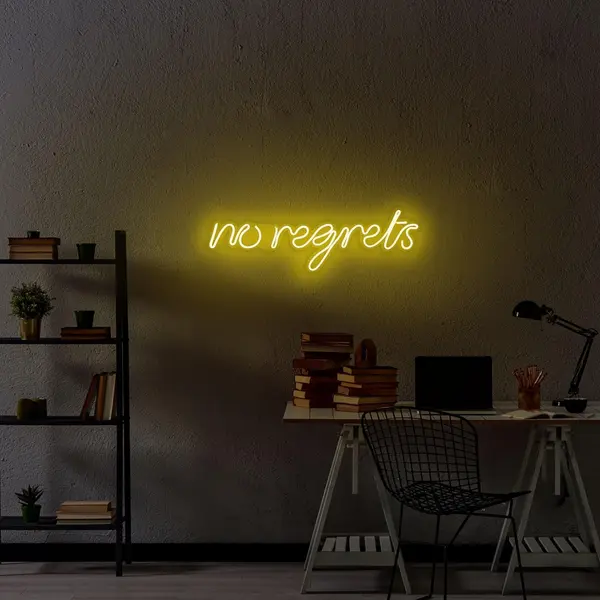 Aplica de Perete Neon No Regrets, 52x16 cm