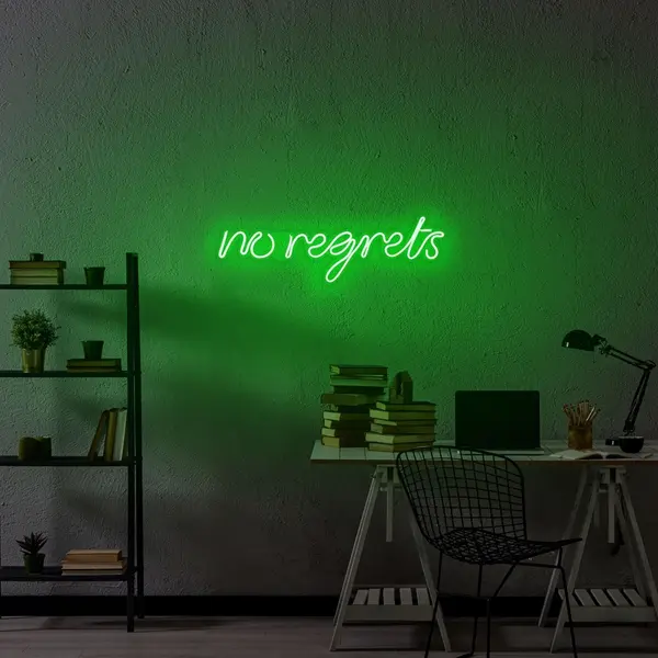 Aplica de Perete Neon No Regrets, 52x16 cm