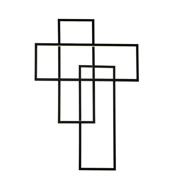 Aplica de perete QUADRATUS WALL 70x100cm - Negru