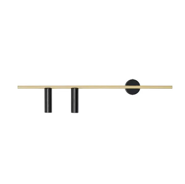 Aplica de perete VERAN 2 LEFT - Negru/Bronz
