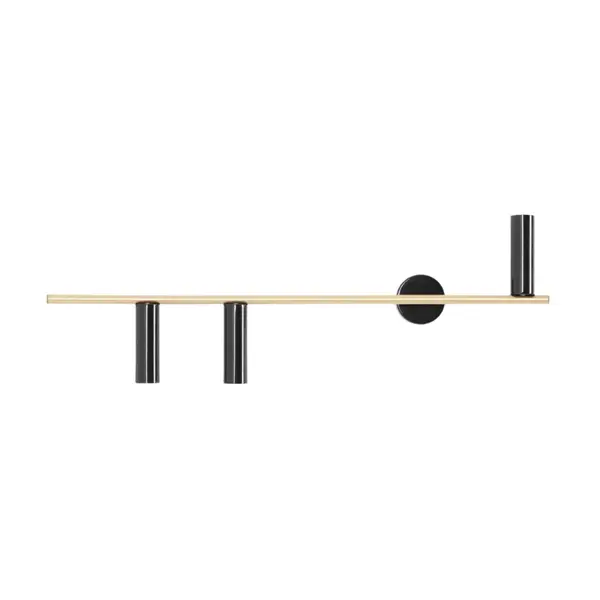 Aplica de perete VERAN 3 LEFT - Negru/Bronz