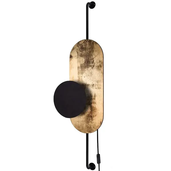 Aplica de perete WHELLA 2L BLACK/GOLD - Default Title