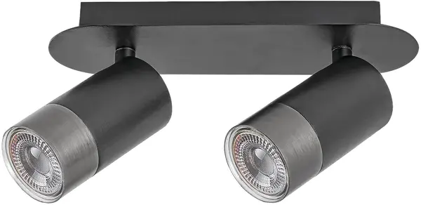 Aplică dublă Rabalux - Zircon 5070, IP20, G10, 2 x 5W, negru mat