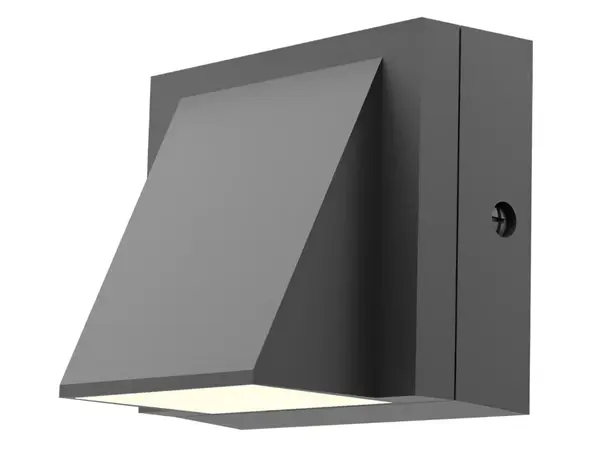 Aplica LED exterior Braytron VEKTA-C WL.1 BR-BG38-02682, 1x6W, 600lm, 3in1, IP65, IK08, gri, montare pe perete