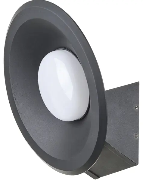 Aplica LED exterior Elbulgaria - Linea, 12W, IP44, 4000K, negru