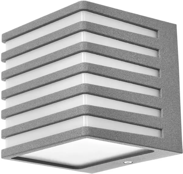 Aplica LED exterior Elbulgaria - Stockholm, 12W, IP44, 4000K, mic, gri