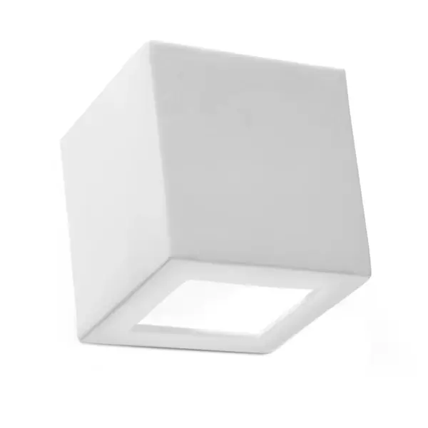 Aplica Leo din ceramica Alb 14x14x14 cm