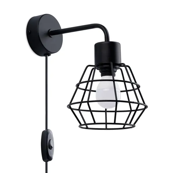 Aplica perete Suba Negru 15x23x23 cm