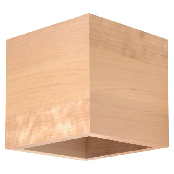 Aplica Quad din lemn, Natural 10x12x10 cm