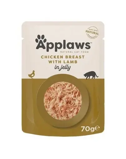 APPLAWS Adult plic pentru pisica, Piept de Pui si Miel in Aspic 70 g