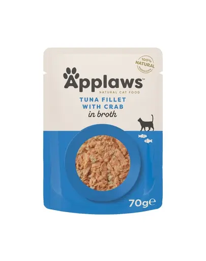 APPLAWS Cat Adult Pouch Tuna with Crab in Broth ton și crab în bulion 70 g