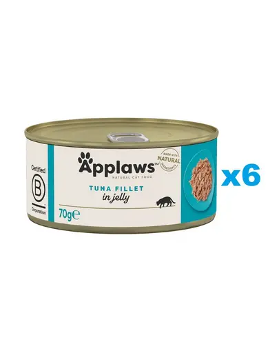 APPLAWS Cat Adult Tuna Fillet in Jelly Hrana pisica, cu ton in aspic 6x70g