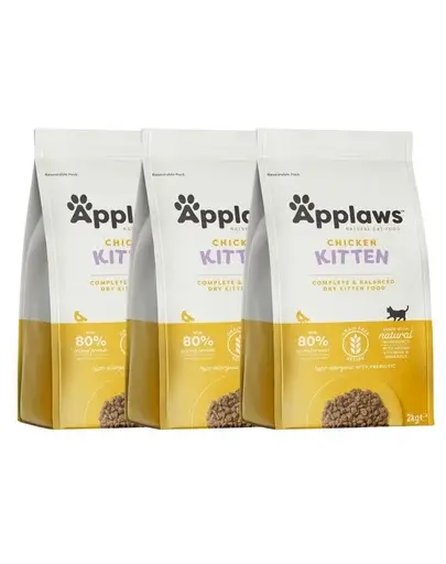 APPLAWS Cat Kitten Chicken 6 kg (3x2 kg) Mancare pisoi, cu pui