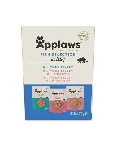 APPLAWS Cat Mix Multipack degustare cu pește în jeleu pentru pisici 6 x 70 g