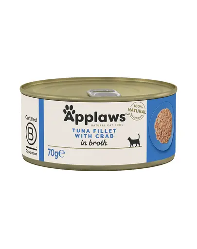 APPLAWS conserva pisici, cu ton si crab 70 g