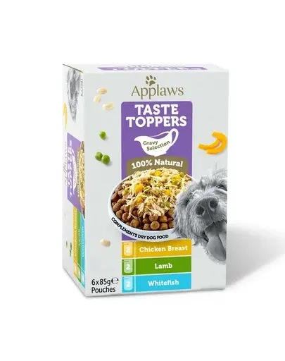 APPLAWS Dog Taste Toppers Gravy Selection Multipack 6x85 g în sos