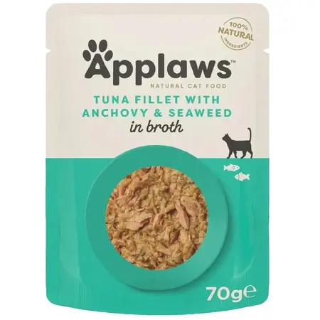 Applaws, file de ton si ansoa, plic hrana umeda pentru pisici, 70 g 70g